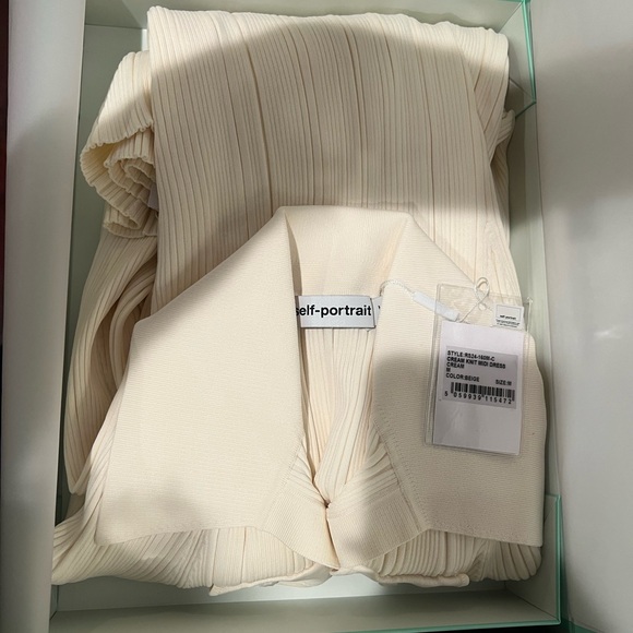 Self-Portrait Ivory Ribbed Knitwear - Picture 3 of 5